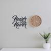 Badger Steel USA - Never Say Never - Metal Wall Art - 26" X 23.7" - Black view 3