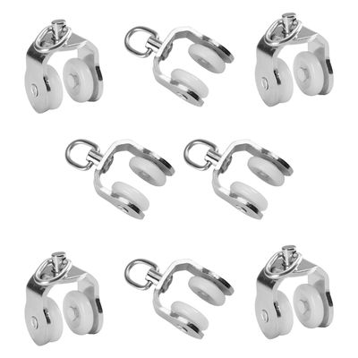 Yinpecly Curtain Track Rollers 16mm/0.63" Dia, Plastic Drapery Rail Sliding Glider for Windows Shower Curtain Tracks, White 50 Pcs