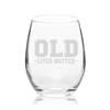 Veracco Old Lives Matter Funny Birthday Gift Bachelor Party Favors Stemless Wine Glass (Clear, Glass) view 3