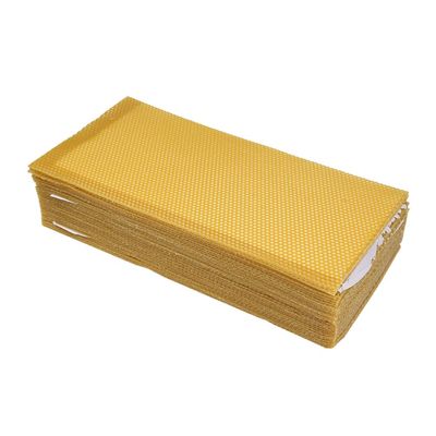 Happyyami Beezewax Super Frame Foundations 10 PCS Beehive Wax Foundation Sheet Coated Wired Sheets Beekeeping Tool (Orange) Wired Wax Foundation The Hive