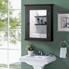 GLACER Bathroom Mirror Cabinet, Wall Mounted Storage Cabinet with Mirror Door and Adjustable Shelf, Mirrored Medicine Cabinet for Bathroom, Living Room, Cloakroom, 22 x 6 x 27.5 inches (Black) view 2