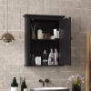 GLACER Bathroom Mirror Cabinet, Wall Mounted Storage Cabinet with Mirror Door and Adjustable Shelf, Mirrored Medicine Cabinet for Bathroom, Living Room, Cloakroom, 22 x 6 x 27.5 inches (Black) view 4