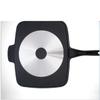 5 in 1 Multi Section Divided Non Stick Frying Pan, Grill,All in One Pan, Perfect for Big Meals and Fry Ups by Breakfast Skillet,Multifunctional Black Square Baking Pan view 2