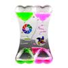 Double Heart Liquid Motion Bubble Drip Oil Hourglass Timer Clock Kids Toy Gift,Perfect Child Intellectual Toy Gift Set Red Pink view 4
