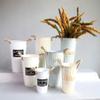 Cabilock 2pcs Mini Tin Flower Vase Rope Handle White and Black Disposable Cup Design for Floral Arrangements Home Decor and Desktop Decoration view 3