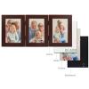 Frametory, 4x6 Triple Picture Frames 3 Photo Frames Collage - Real Glass - Engineered Wood Triple Folding Frame - Tabletop Vertical Display (Walnut, 1 Pack) view 3
