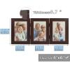 Frametory, 4x6 Triple Picture Frames 3 Photo Frames Collage - Real Glass - Engineered Wood Triple Folding Frame - Tabletop Vertical Display (Walnut, 1 Pack) view 4