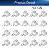 Yinpecly Curtain Track Rollers Plastic Twin Wheeled Carriers Drapery Rail Sliding Glider for Windows Shower Curtain Tracks 0.51" Dia, 80 Pcs view 2