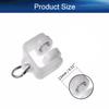 Yinpecly Curtain Track Rollers Plastic Twin Wheeled Carriers Drapery Rail Sliding Glider for Windows Shower Curtain Tracks 0.51" Dia, 80 Pcs view 3