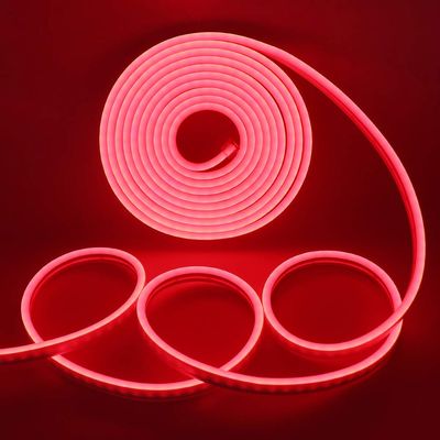XUNATA LED Neon Light, Dimmable AC 110-120V Flexible LED Neon Strip Lights, 120 LEDs/M, 82ft/25m Waterproof 2835 SMD LED Rope Light + Remote Controller for Party Decoration(Red)
