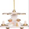 Christian Ulbricht Tree Ornament - Pyramid White with Holy Family - 7,5 cm / 3.0 inch view 1