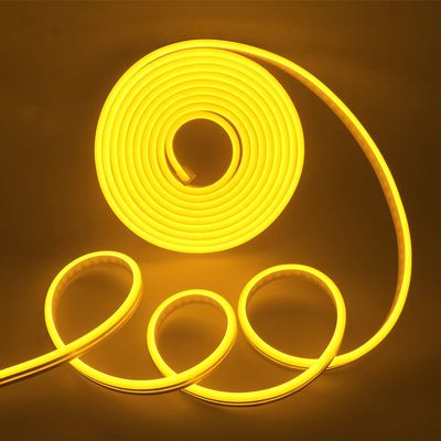 XUNATA LED Neon Light, Dimmable AC 110-120V Flexible LED Neon Strip Lights, 120 LEDs/M, 99ft/30m Waterproof 2835 SMD LED Rope Light + Remote Controller for Party Decoration(Yellow)