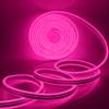 XUNATA LED Neon Light, Dimmable AC 110-120V Flexible LED Neon Strip Lights, 120 LEDs/M, 59ft/18m Waterproof 2835 SMD LED Rope Light + Remote Controller for Party Decoration(Pink) view 1