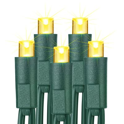 Brizled 33ft 100 LED Christmas Tree Lights - Steady On Only, 5mm Wide Angle, Connectable 120V UL Certified Warm White Lights for Xmas Tree, Party, Indoor/Outdoor