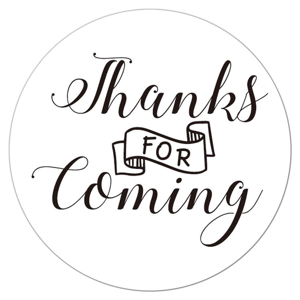 Wedding & Baby Shower Thank You Stickers - 2 Inch Circle Labels, 50 Pack