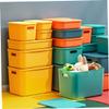 Cabilock 1pc Plastic Desktop Storage Box for Sundries and Snacks Extra Organization Basket Tranquil Multi-function Storage Container for Home Office and Kitchen Use view 4