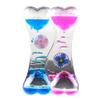 Double Heart Liquid Motion Bubble Drip Oil Hourglass Timer Clock Kids Toy Gift,Perfect Child Intellectual Toy Gift Set Blue Pink view 1