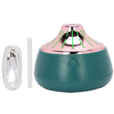 200ml Air Humidifier, USB Charging Aromatherapy Diffuser Desktop Light Mini Mist Maker for Home, Baby, Large Room(Green + rose gold)
