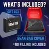 Throne Boss Gaming Bean Bag Chair Cover for Kids with High Back, Blue  Floor Gaming Chair Cover, Easy to Clean Fabric, Large Side Pockets, Headphone Hanger, Requires 200 Liters Polystyrene Beans view 4