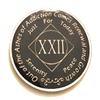 22 Year NA Black Phoenix Rising from The Ashes Medallion-Chip, Coin, Token view 2