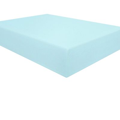 1-PC Fitted/Bottom Sheet Luxury Soft 600 Thread Count 100% Egyptian Cotton Emperor Fitted Sheet with Elastic All Around - Fits Mattress Upto 8-10 inches, Aqua Solid