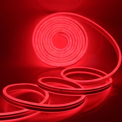 XUNATA LED Neon Light, Dimmable AC 110-120V Flexible LED Neon Strip Lights, 120 LEDs/M, 63ft/19m Waterproof 2835 SMD LED Rope Light + Remote Controller for Party Decoration(Red)