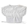MOMOJIA Women Girls Doll Detachable Fake Collar Ruffles Lapel Shawl Shoulder Wrap Shirt view 1