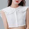 MOMOJIA Women Girls Doll Detachable Fake Collar Ruffles Lapel Shawl Shoulder Wrap Shirt view 3