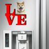 Akita Love Park Cute Dog Fridge Refrigerator Car Magnet view 2