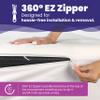 Cal King Size Waterproof Bamboo Mattress Encasement by Slumberfy - Premium Skin-Safe Mattress Protector with 360 EZ Zipper, Lab-Tested Bed Bug, Zippered Encasement (72x84 in) view 3