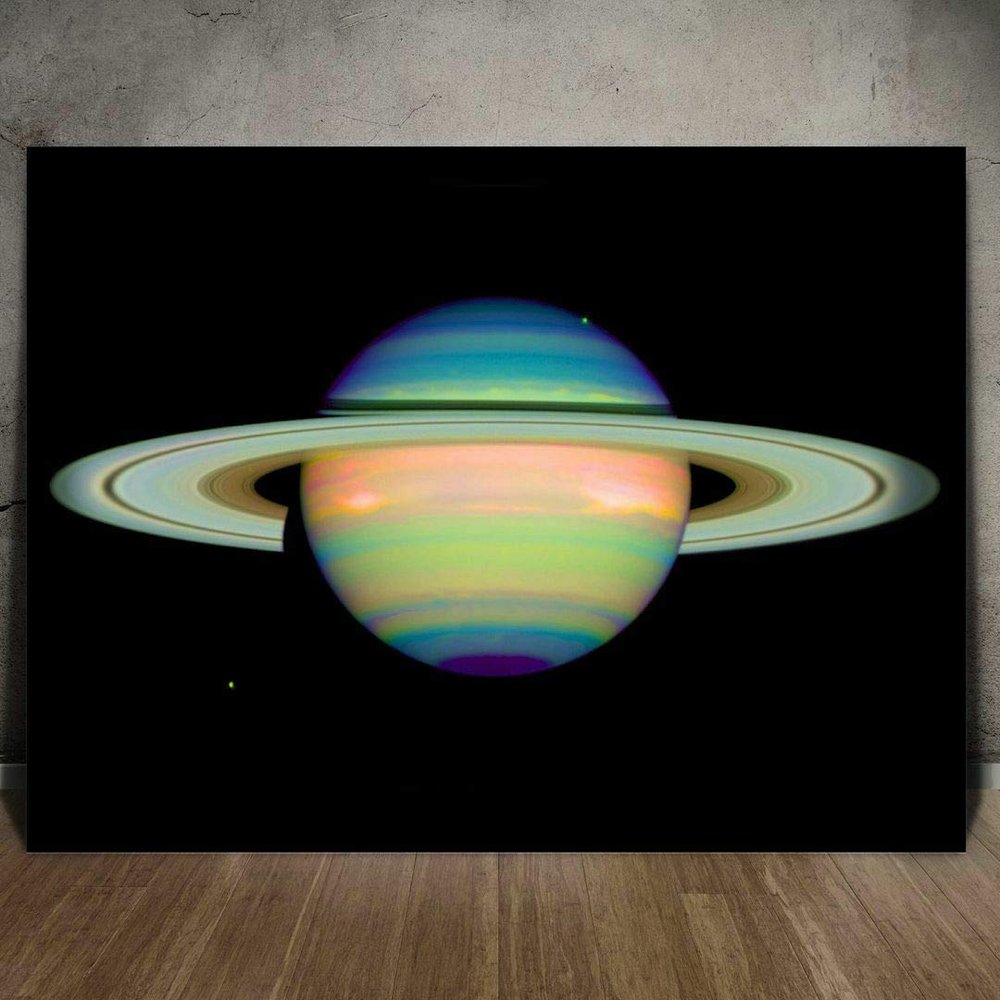 BEAUTIFUL SATURN PLANET HUBBLE CANVAS ART PRINT Paintings Oil Painting Original Drawing Poster Photo Wall (14x18inch NO Framed)