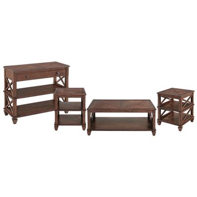 Alaterre Furniture Stockbridge Living Room Set, Formal Cherry