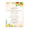 100 Walima Invitations Floral Sunflower Watercolor Wedding Invitations Personalized Any Text view 1