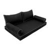 Prolinemax |SLIPCOVER ONLY|S2 Outdoor Daybed Mattress Bolster Backrest Cushion Covers Contrast Trim Queen AD109 view 1