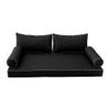 Prolinemax |SLIPCOVER ONLY|S2 Outdoor Daybed Mattress Bolster Backrest Cushion Covers Contrast Trim Queen AD109 view 2
