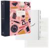 Jot & Mark 8.5" x 9.5" 3 Ring Recipe Binder with 50 Matching 4x6 inch Recipe Cards, 25 Top & Bottom Binder Sleeve Sheet Protector, 5 Full-Page Undivided Sleeves, 6 Sturdy Divider Tabs, Mise En Place view 1