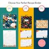 Jot & Mark 8.5" x 9.5" 3 Ring Recipe Binder with 50 Matching 4x6 inch Recipe Cards, 25 Top & Bottom Binder Sleeve Sheet Protector, 5 Full-Page Undivided Sleeves, 6 Sturdy Divider Tabs, Mise En Place view 2