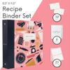 Jot & Mark 8.5" x 9.5" 3 Ring Recipe Binder with 50 Matching 4x6 inch Recipe Cards, 25 Top & Bottom Binder Sleeve Sheet Protector, 5 Full-Page Undivided Sleeves, 6 Sturdy Divider Tabs, Mise En Place view 3