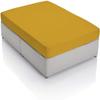 1-PC Fitted/Bottom Sheet Luxury Soft 600 Thread Count 100% Egyptian Cotton Emperor Fitted Sheet with Elastic All Around - Fits Mattress Upto 8-10 inches, Gold Solid view 1