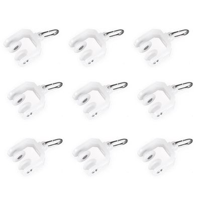 Yinpecly 50Pcs Curtain Track Rollers 9mm/0.35" Dia, Plastic Drapery Rail Sliding Glider for Windows Shower Curtain Tracks, White