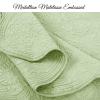 Cozy Line Home Fashions 100% Cotton Medallion Matelasse Embossed Bedding Quilt Set, Reversible Lightweight Bedspread, Coverlet for All Season (Blantyre - Green, King - 3 Piece) view 4