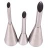 3pcs Piping Nozzles, Stainless Steel Cream Icing Piping Puff Nozzle Tip Long Pipe DIY Small Pastry Cake Baking Sugar Craft Decorating Tools view 1