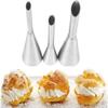 3pcs Piping Nozzles, Stainless Steel Cream Icing Piping Puff Nozzle Tip Long Pipe DIY Small Pastry Cake Baking Sugar Craft Decorating Tools view 3