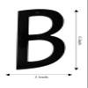 6 Inch House Numbers Home Address Street Number for Outdoor indoor Exterior Building Apartment Yard Farmhouse Black Hard Plastic UV resistant Number, Letter B view 2