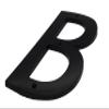 6 Inch House Numbers Home Address Street Number for Outdoor indoor Exterior Building Apartment Yard Farmhouse Black Hard Plastic UV resistant Number, Letter B view 3