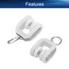 Yinpecly Curtain Track Rollers 15mm/0.59" Dia, Plastic Drapery Rail Sliding Glider for Windows Shower Curtain Tracks, White 20 Pcs view 3