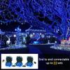 Brizled Blue Christmas Lights, 33ft 100 LED 5MM Wide Angle Christmas Tree Lights, 120V UL Certified Mini String Light Connectable Outdoor Waterproof Blue Light for Xmas Room Party Decor, Green Wire view 2