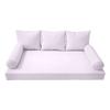 Prolinemax |SLIPCOVER ONLY|S3 Outdoor Daybed Mattress Bolster Backrest Cushion Covers Piped Trim Twin AD107 view 2