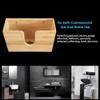 Bamboo Paper Towel Dispenser, Wall Mount Napkin Holder Tissue Box Holds Multifold Paper Towel Box,Large Capacity Tissue Storage Box for Kitchen and Bathroom Decor-L view 4