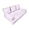 |SLIPCOVER ONLY|S3 Outdoor Daybed Mattress Bolster Backrest Cushion Covers Contrast Trim Twin AD107 view 1